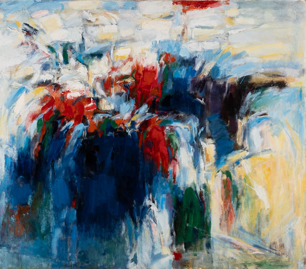 Elena Jahn (Am. 1938-2014), Monhegan, 1959-60, Oil on canvas, framed