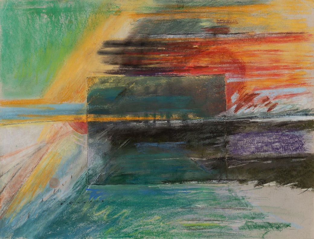 Frances Kornbluth (Am. 1920-2014), Sky Song #4, 1988, Mixed media on paper, framed under glass (1 of 6)