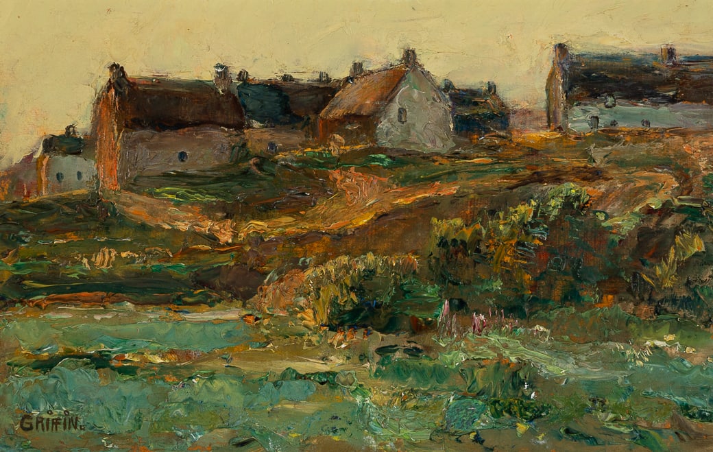 Walter Griffin (Am. 1861-1935), "Presque Isle, Morbihan Finestere" 1911, Oil on board, framed (1 of 9)