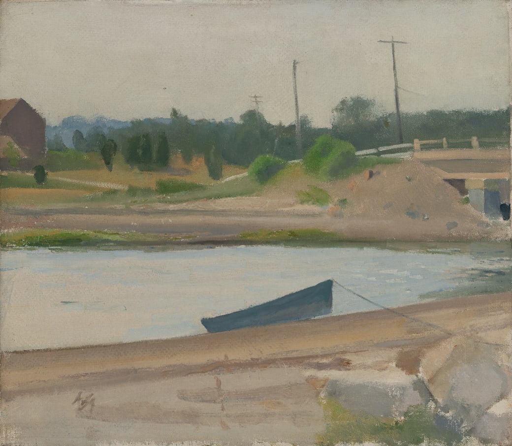 Lennart Anderson (Am. 1928-2015), South Dartmouth Bridge, c. 1963-5, Oil on canvas, framed (1 of 4)