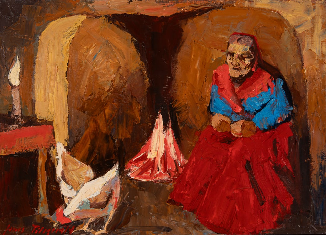 James Fitzgerald (Am. 1899-1971), Sarah, Oil on canvas, framed: James Fitzgerald (Am. 1899-1971) Sarah Oil on canvas, framed Signed l.l. 17 5/8" 24 3/4" sight, 20" x 27" framed Provenance: Private collection