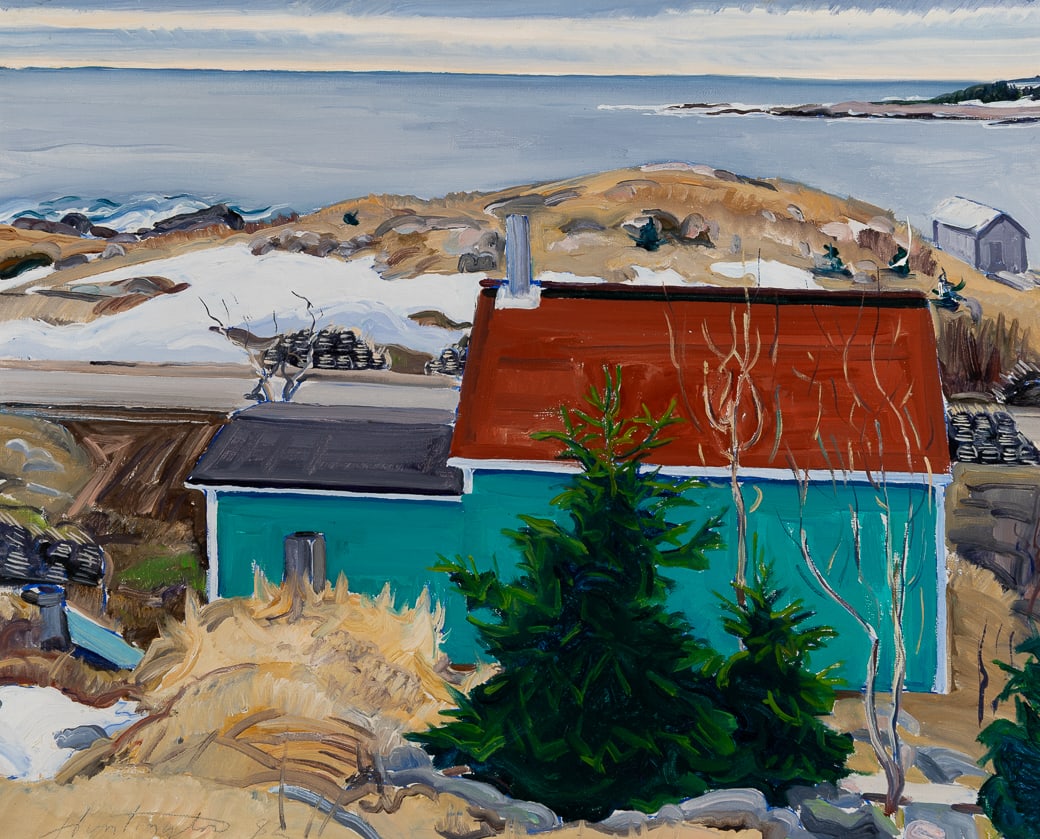 Christopher Huntington (Am. b. 1938), "End of April, New Haven" 1982, Oil on canvas, framed (1 of 5)