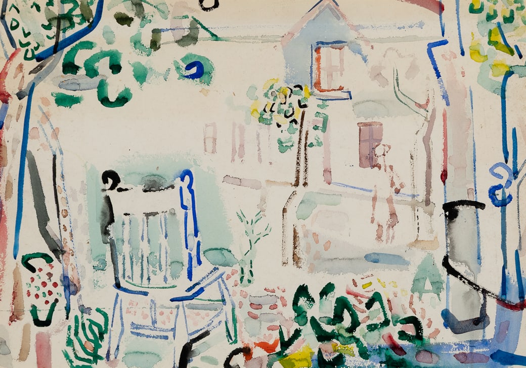 Henry Kallem (Am. 1912-1985), Window, Monhegan, Watercolor on paper, framed under glass (1 of 4)