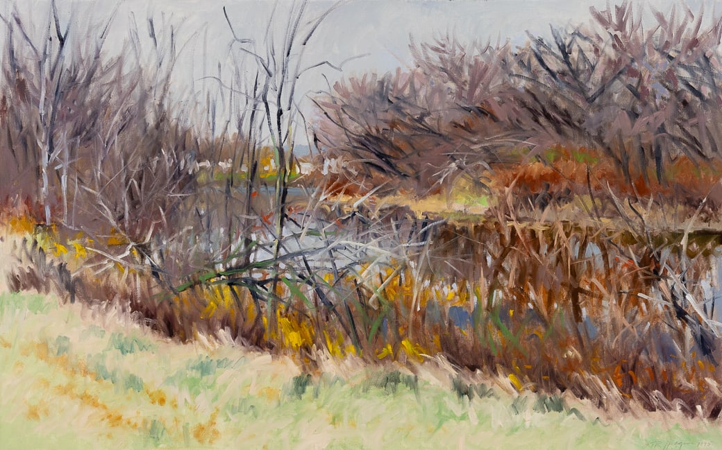 J. Thomas R. Higgins (Am. b. 1943), "October 27th, The Sandy River" 1995, Oil on linen, framed (1 of 7)