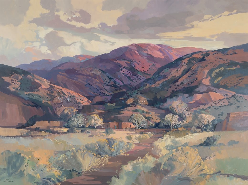 Laurence Sisson (Am. 1928-2015), La Puesta del Sol, 1991, Oil on panel, framed in (1 of 5)
