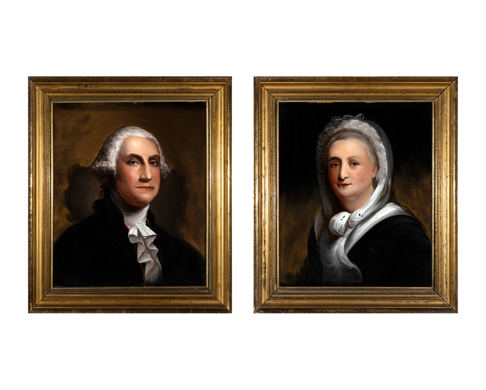 Attributed to William Matthew Prior (Am. 1806-1873), Two Reverse Glass Paintings, (1 of 8)
