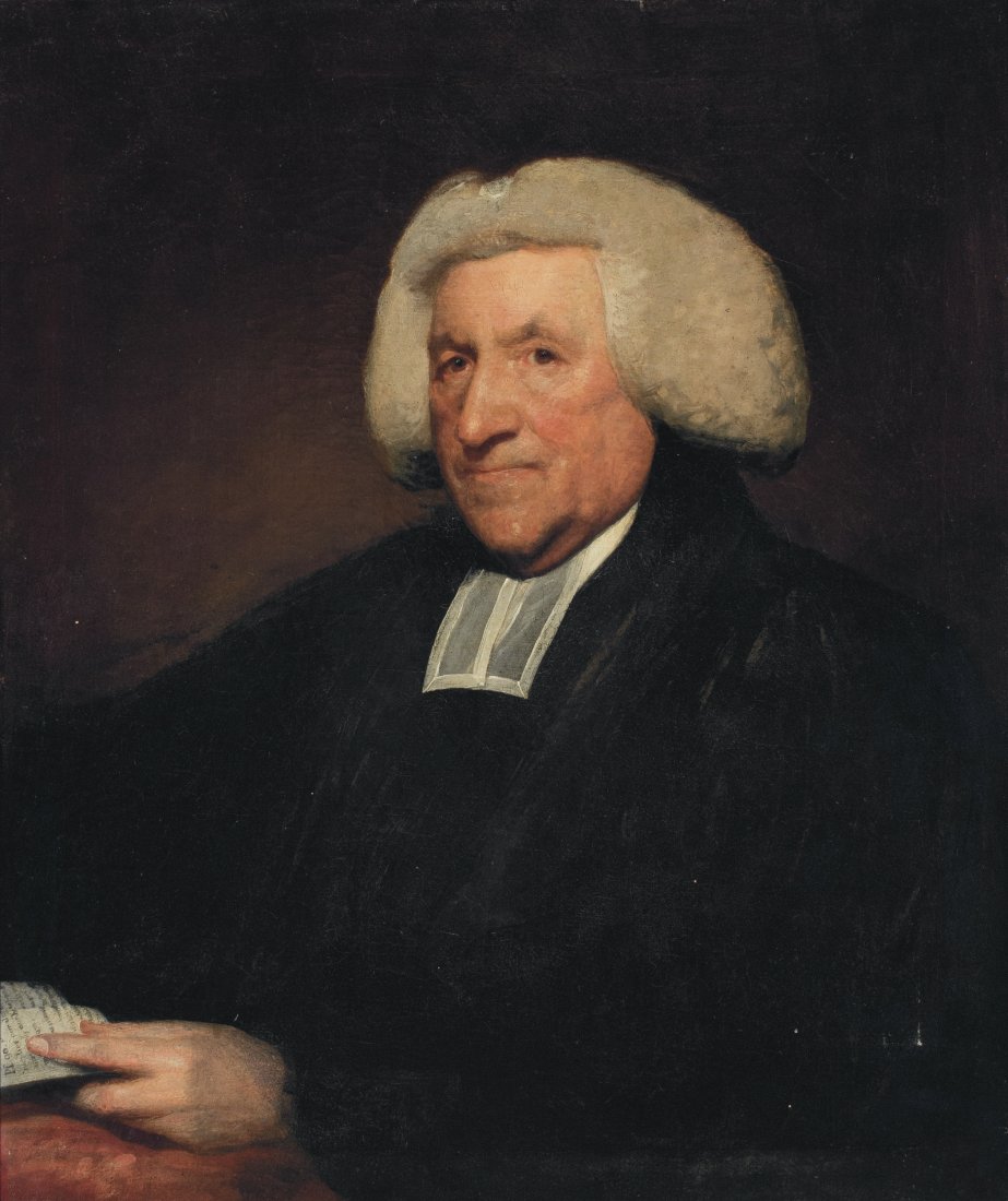 Gilbert Stuart Am. 1755–1828: Portrait of the Rev. Jacob Bryan, Rector of Kilrush, in the diocese of Meath, holding a psalter open at psalm 90 Titled and dated "Jacob Bryan/A..t 75.1789" in a period, probably original hand verso O