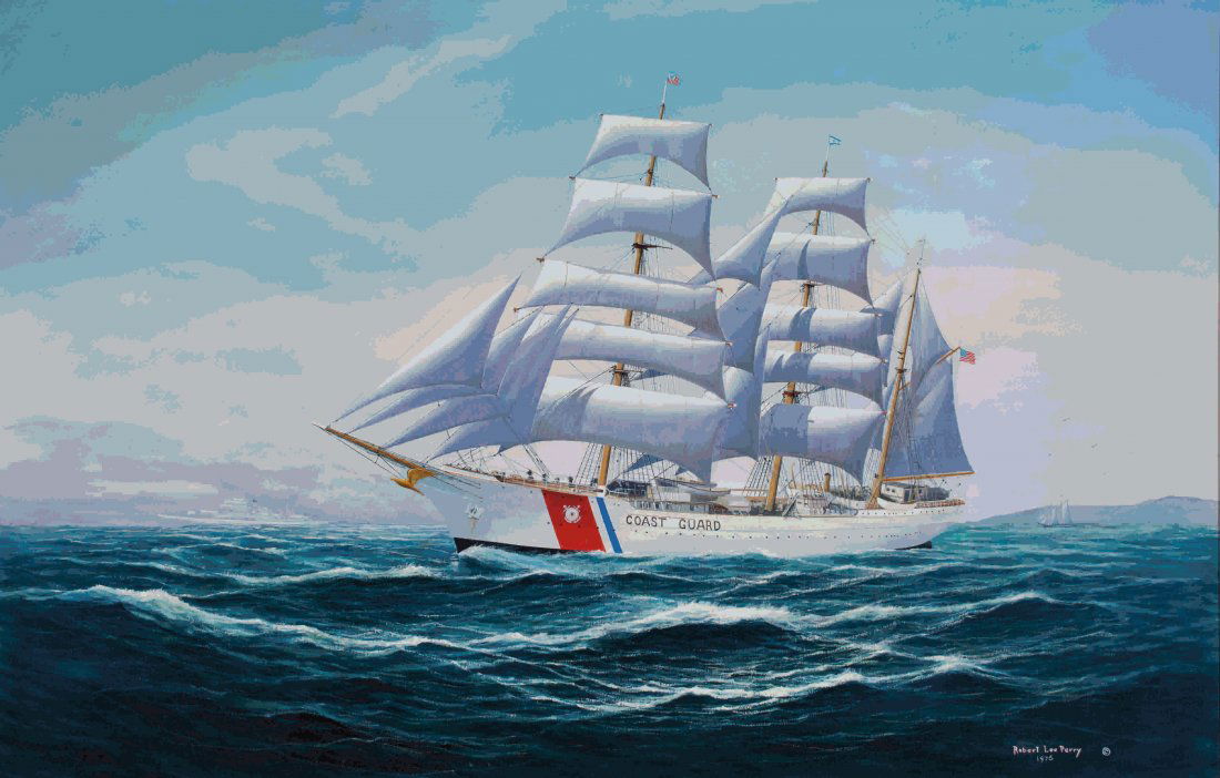 Robert Lee Perry Am. 1909–1991: The Eagle Signed and dated "Robert Lee Perry 1976" l.r. Oil on canvas with a Masonite support (tucked around the board at the edges, not laid down) 36 x 56 in. 91.4 x 142.2 cm Estate of the artist The