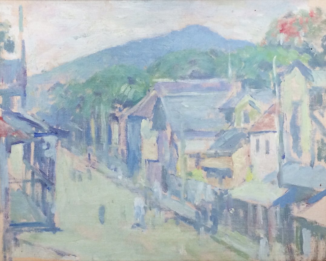 Edmund Greacen Am. 1877–1949: Caribbean Island Inscribed "Painted by my father, Edmund Greacen 1939 â€“ Nan Greacen verso Oil on board 8 x 10 in. 20.3 x 25.4 cm Meredith Long & Company, Houston, Texas (label verso) Provenance