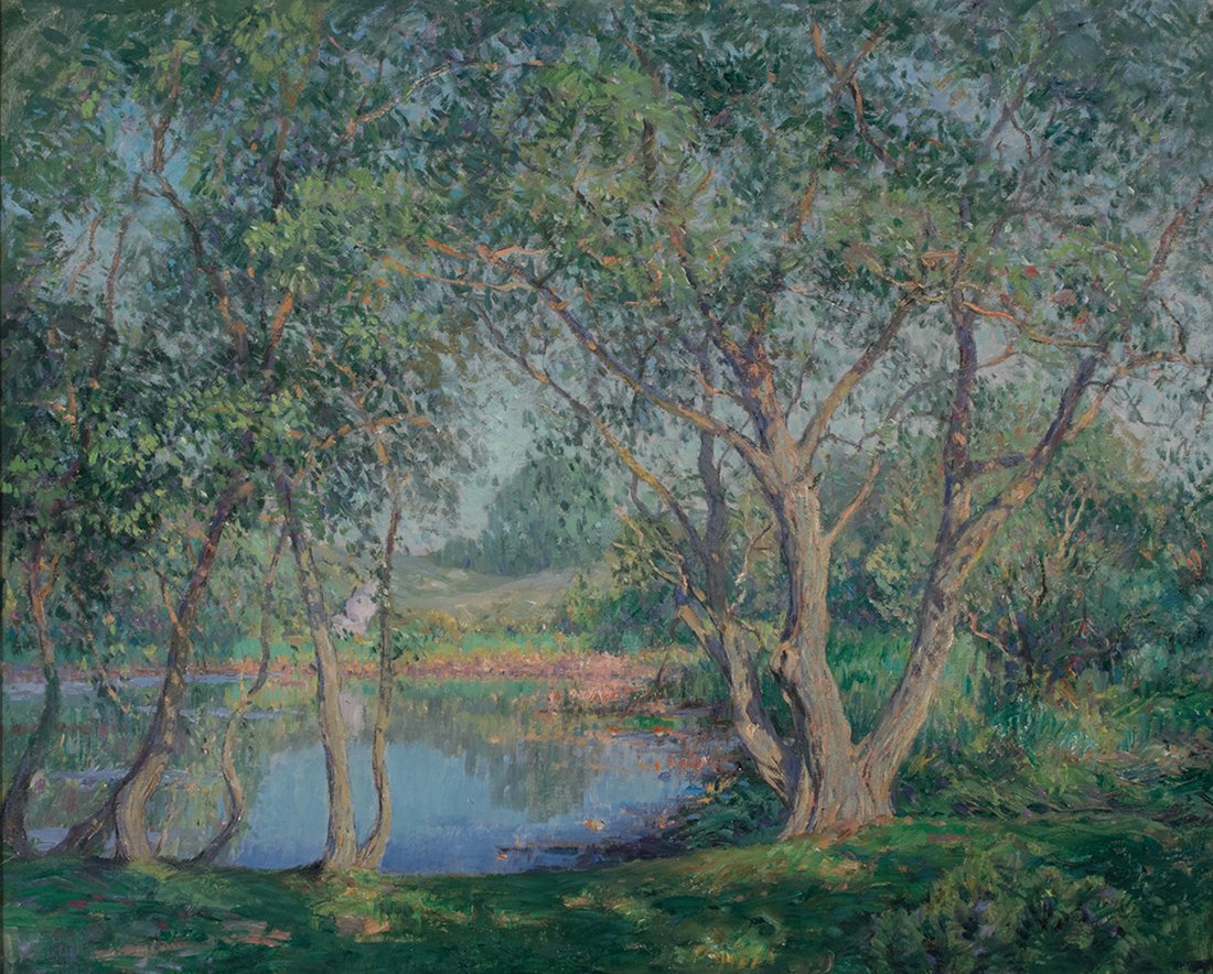 Wilson Henry Irvine: Wilson Henry Irvine Am. 1869–1936 Hidden Lake Oil on canvas 22 x 30 in. 55.9 x 76.2 cm Property of Charles V. Murray, Winston-Salem, North Carolina Good condition, good appearance, no apparent resto