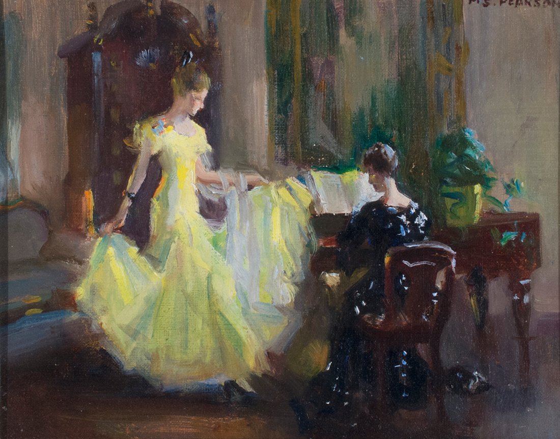 Marguerite Pearson: Marguerite Pearson Am. 1898–1978 The Soloist Signed "M. S. Pearson" u.r. Oil on canvasboard 8 x 10 in. 20.3 x 25.4 cm Property of Joan Loré Provenance: By descent in the family to the current owner