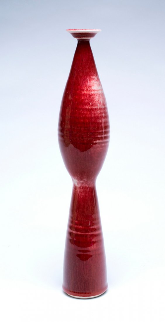 Brother Thomas -  Tall and narrow red vase (1 of 1)