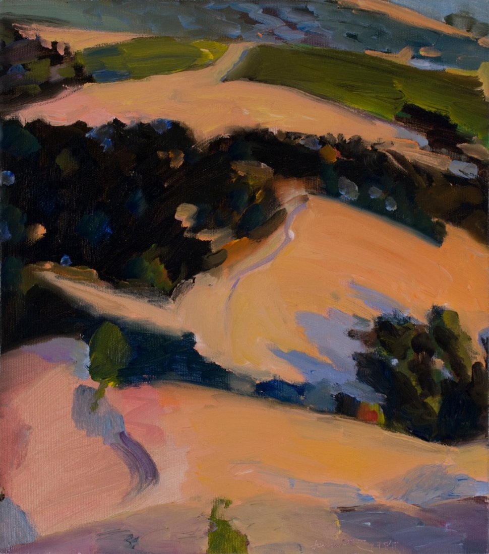 Joel Janowitz - Fabro: Joel Janowitz Am. b. 1945 Fabro Titled, signed, and dated "Fabro, Janowitz, 1985" verso Oil on canvas 13 1/4 x 13 in. 33.7 x 33.0 cm Property of a prominent Greater Boston Family Provenance: Victoria