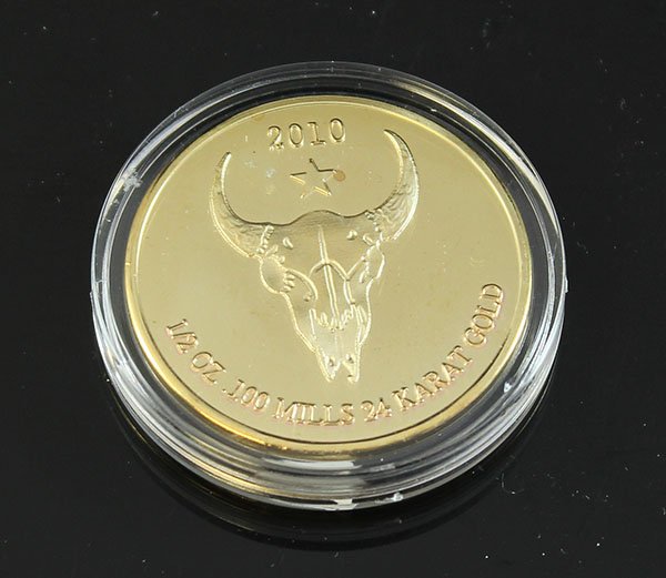 SITTING BULL 1/2 OUNCE 100 MILLS 24 KARAT GOLD: SITTING BULL 1/2 OUNCE 100 MILLS 24 KARAT GOLD*Est.*100-200