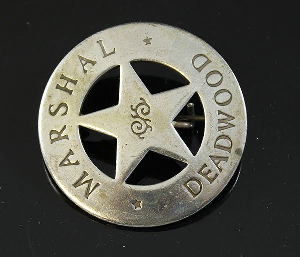 VINTAGE (OLD) POLICE BADGE (MARSHALL DEADWOOD): VINTAGE (OLD) POLICE BADGE (MARSHALL DEADWOOD)*Est.*300
