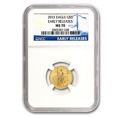 2013 1/10 oz Gold American Eagle MS70 PCGS First Strike: 2013 1/10 oz Gold American Eagle MS70 PCGS First Strike