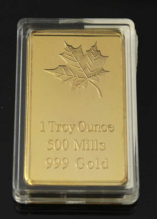 1 Troy Ounce 500 Mills 999 Gold Proof Layered