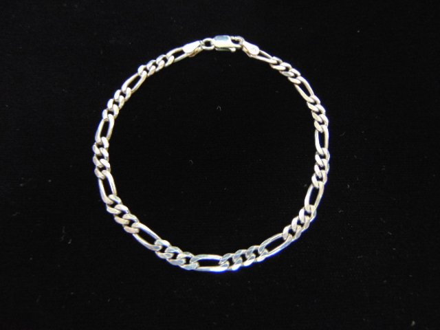 Vintage Italian Sterling Silver Chain Link Bracelet (1 of 1)