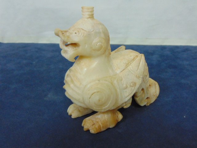 VINTAGE CHINESE HONGSHAN JADE DUCK DRAGON (1 of 5)
