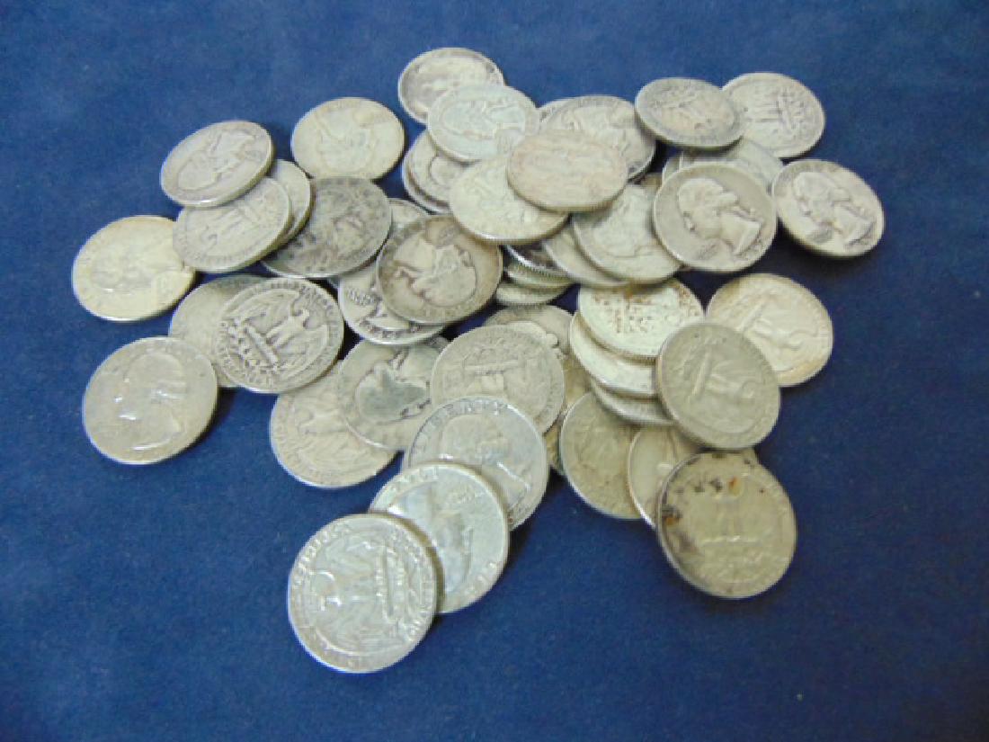LOT OF 52 ESTATE SILVER WASHINGTON QUARTERS (1 of 1)