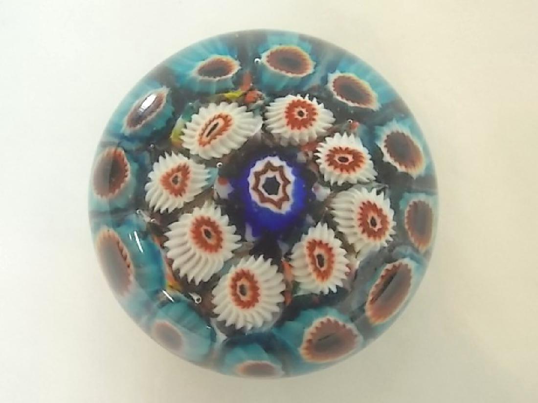 VINTAGE SIGNED MURANO ? MILLEFIORI PAPERWEIGHT
