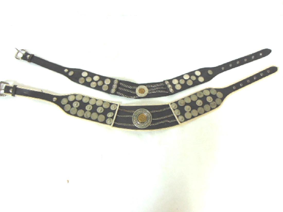 2 VINTAGE GAUCHO BELTS W/ ARGENTINIAN COINS (1 of 5)