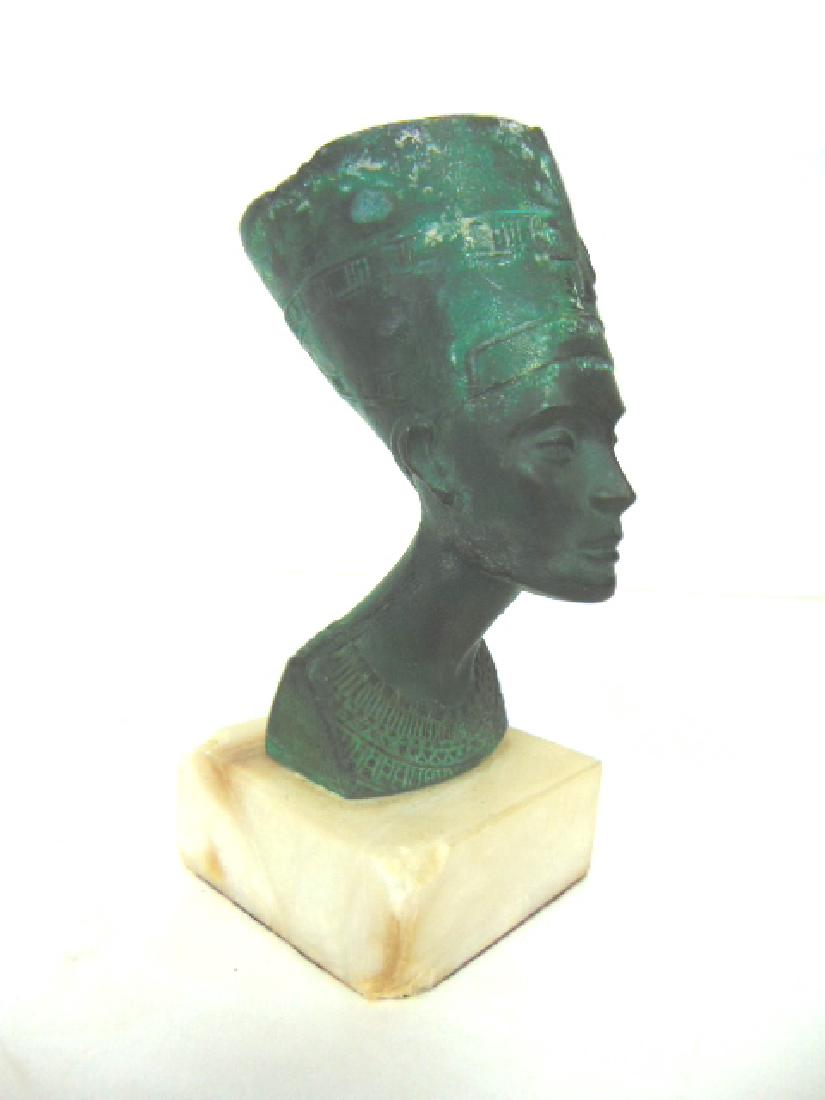 VINTAGE EGYPTIAN KING TUT STATUE BUST W/ MARBLE BASE (1 of 6)