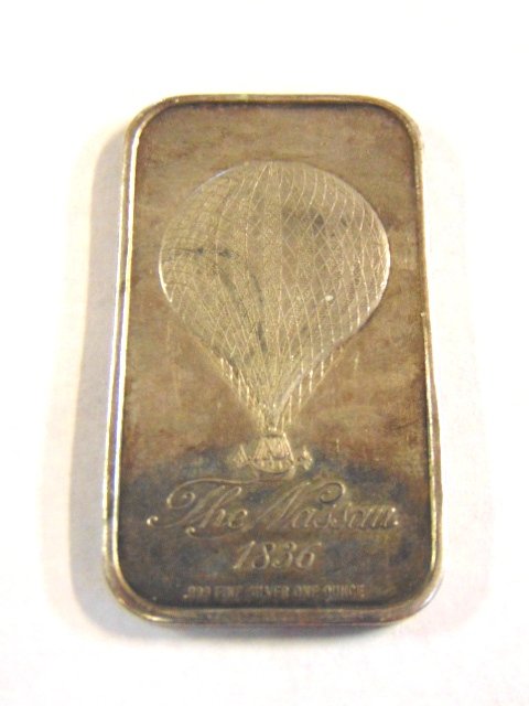The Nassau 1836 Balloon .999 Silver Art Bar Medal (1 of 2)