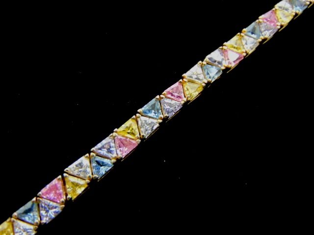 Womens Vintage Sterling Silver Multi Stone Bracelet (1 of 3)