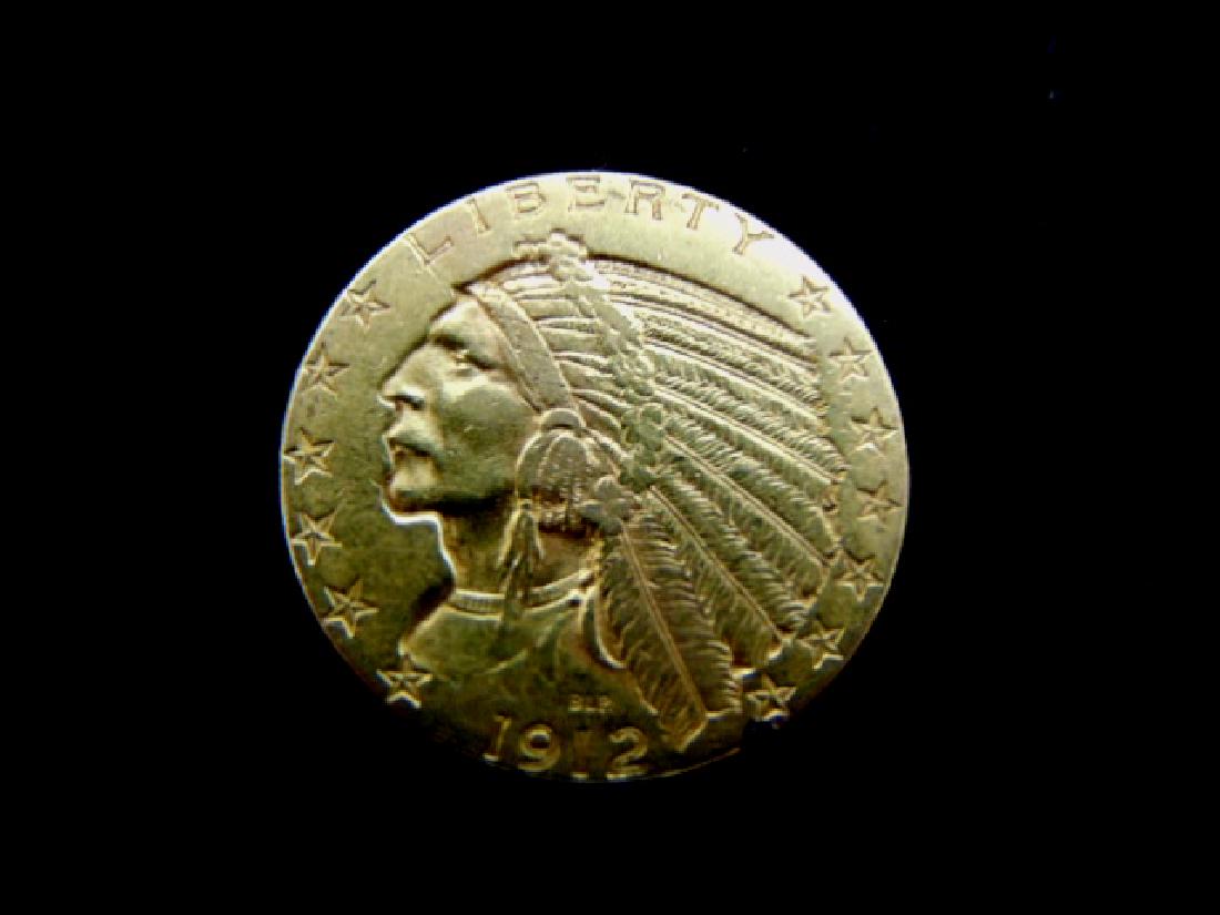 ESTATE FIND 1912 INDIAN HEAD $5 GOLD COIN (1 of 2)