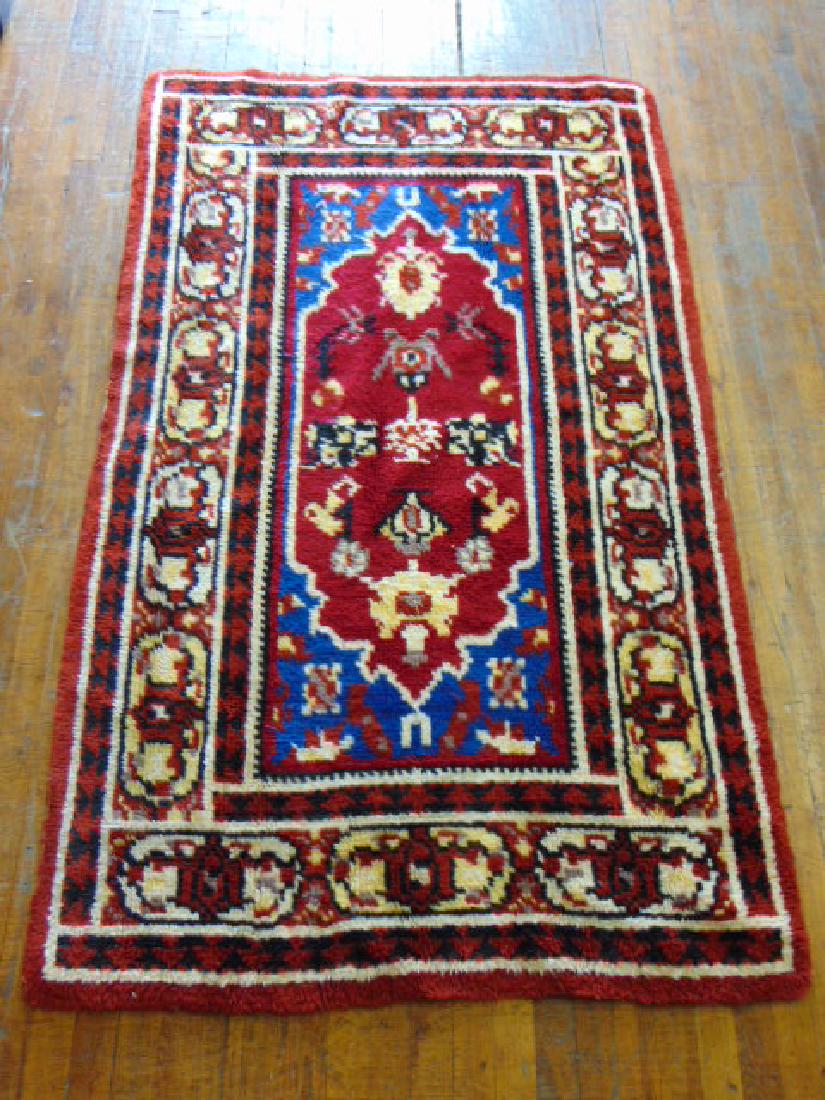 SEMI ANTIQUE HANDMADE MOROCCAN WOOL AREA RUG (1 of 6)