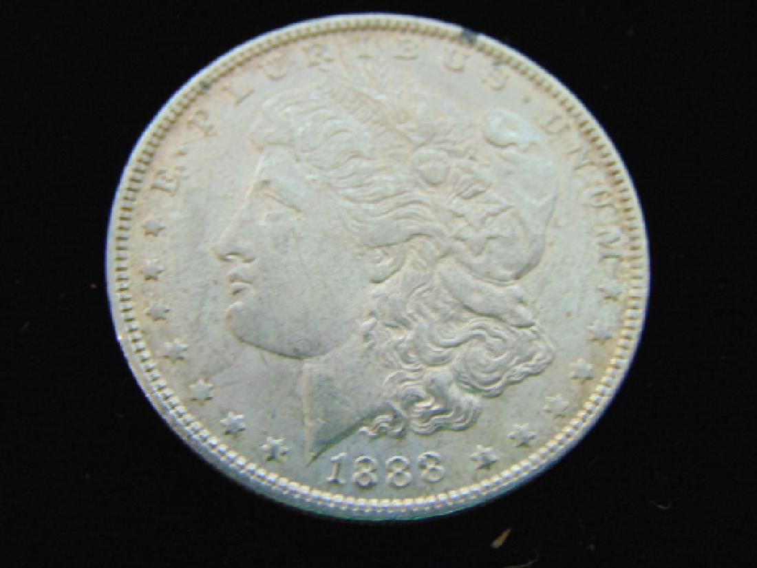 1888 MORGAN SILVER DOLLAR COIN ESTATE FIND (1 of 2)