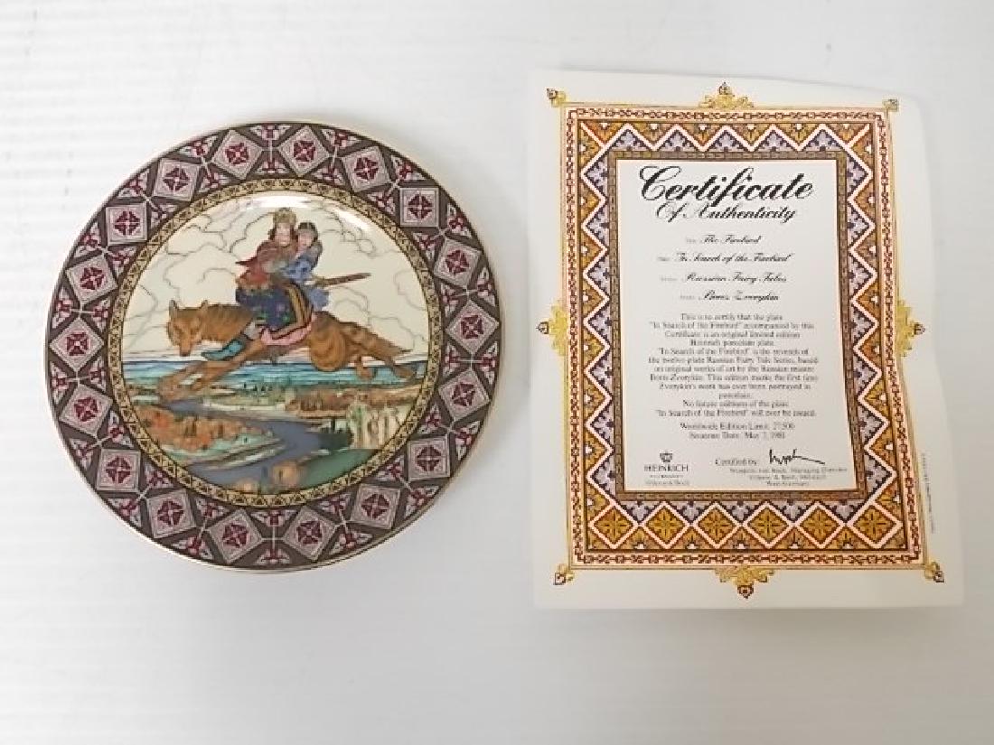 VINTAGE HEINRICH RUSSIAN FAIRY TALES COLLECTORS PLATE: AN AMAZING VINTAGE GERMAN HEINRICH COLLECTORS PLATE MADE BY VILLEROY & BOCH. THE PLATE MEASURES 8 3/8" IN DIAMETER AND COMES WITH A CERTIFICATE OF AUTHENTICITY. THE PLATE IS PART OF THE RUSSIAN FAIRY 