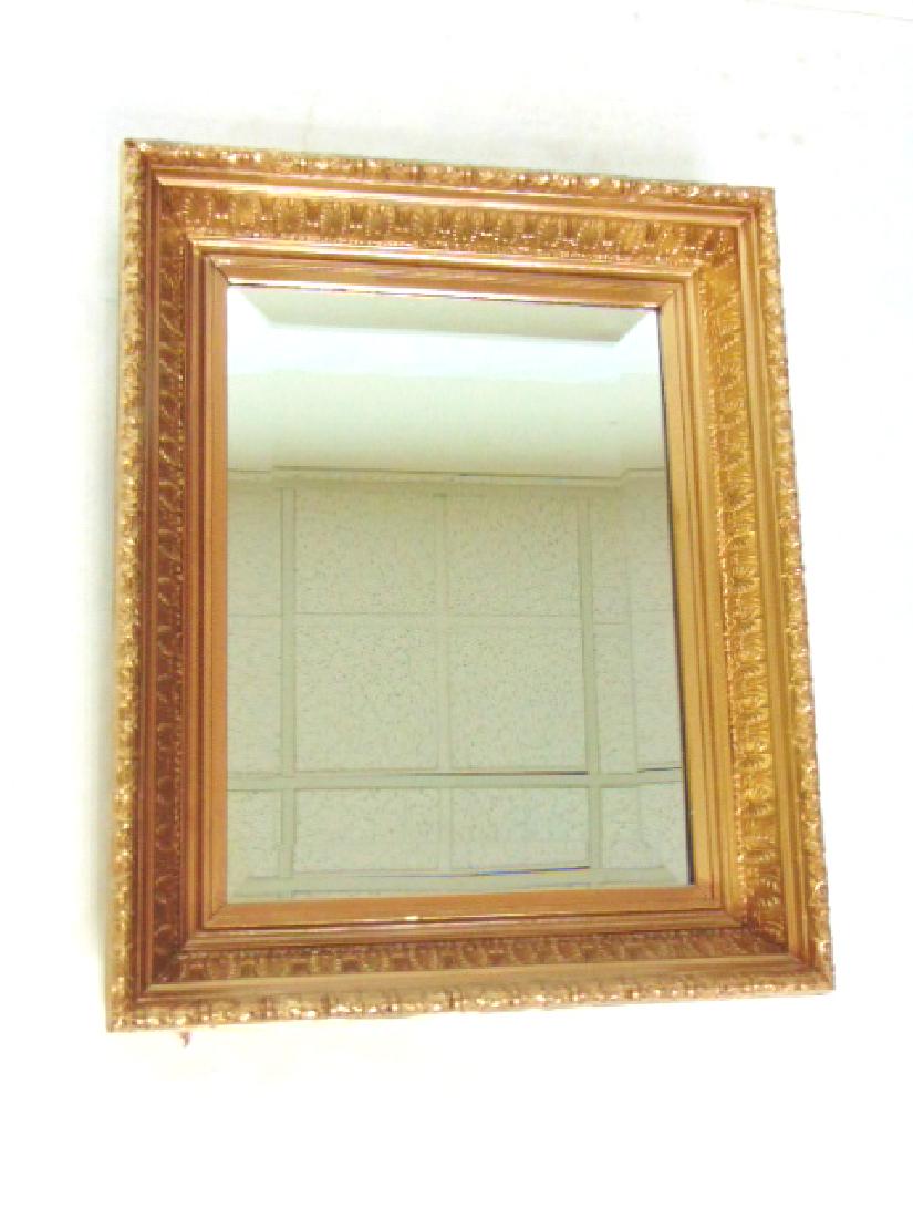 ANTIQUE ORNATE GOLD GILT BEVELED GLASS MIRROR (1 of 3)