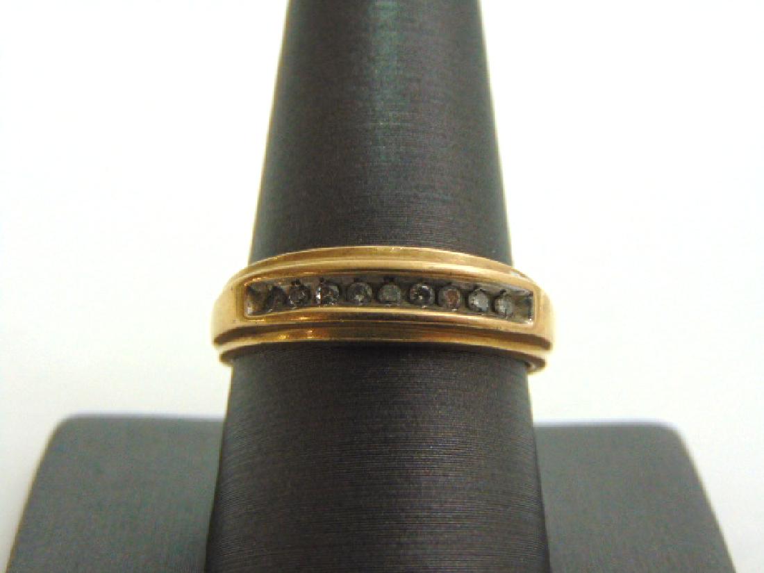 VINTAGE ESTATE MENS 10K GOLD DIAMOND RING 3.07g (1 of 6)