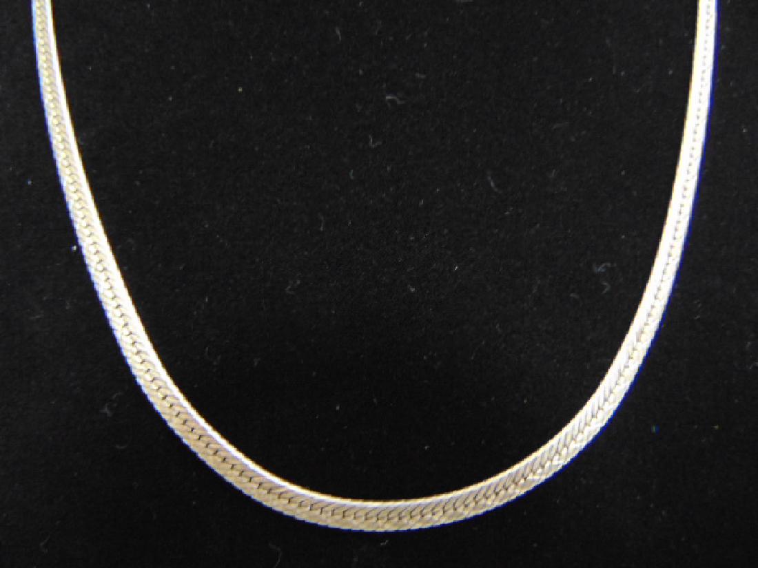Vintage Sterling Silver Italian Herringbone Necklace (1 of 3)