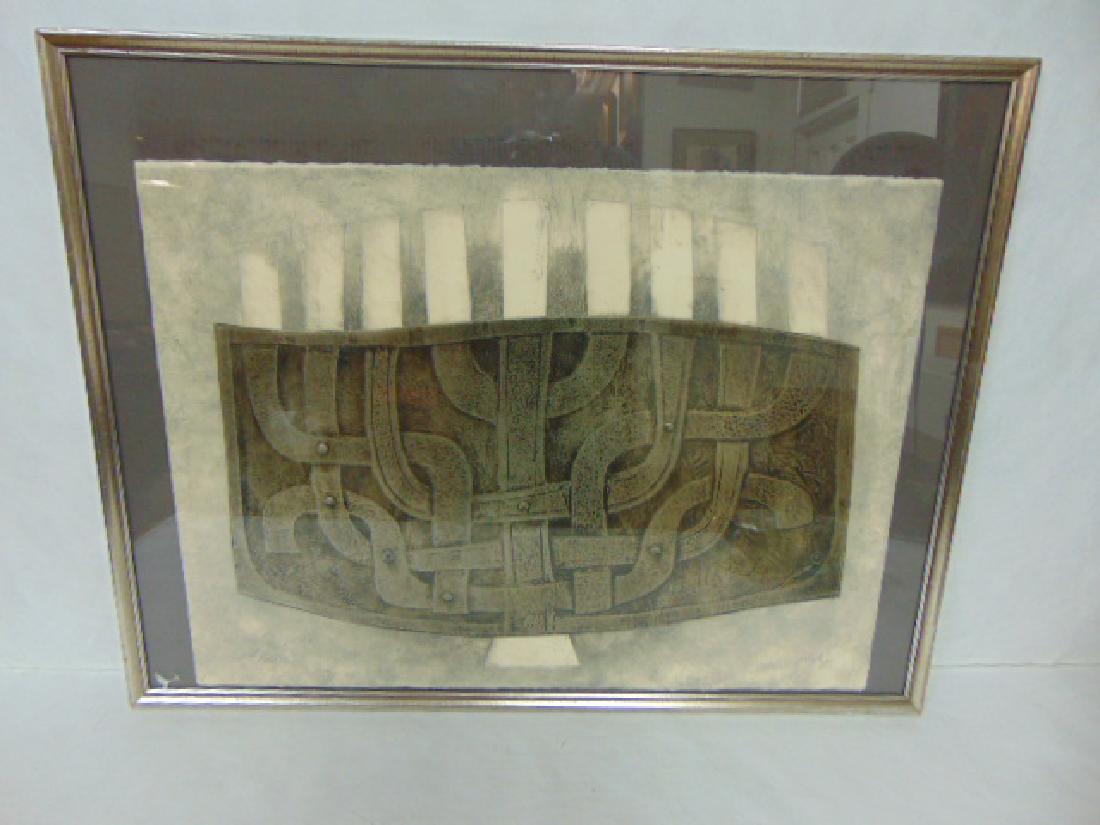 VINTAGE LIMITED EDITION MENORAH LITHO PRINT D. HARVEY (1 of 6)