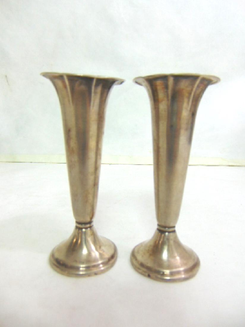 PR OF ANTIQUE .800 SILVER FLUTED CORDIAL CUPS (1 of 4)