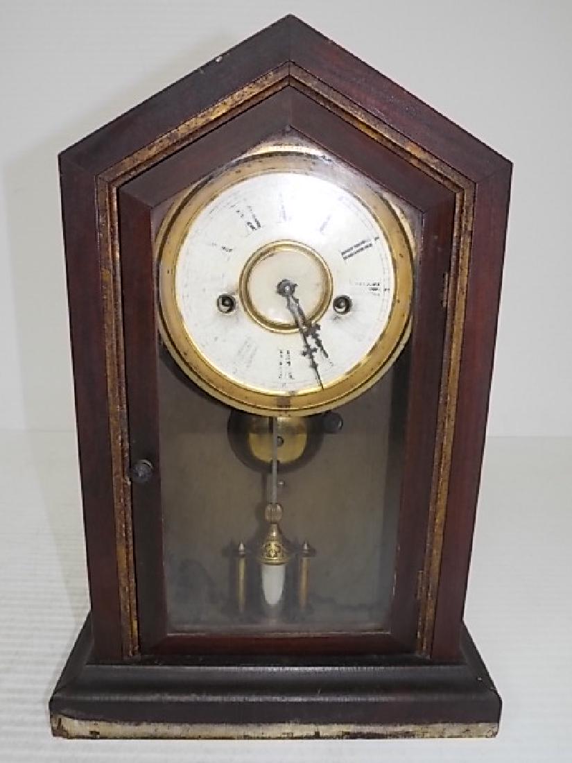 ANTIQUE CATHEDRAL MANTLE CLOCK WATERBURY THOMAS GILBERT Mar 18, 2019