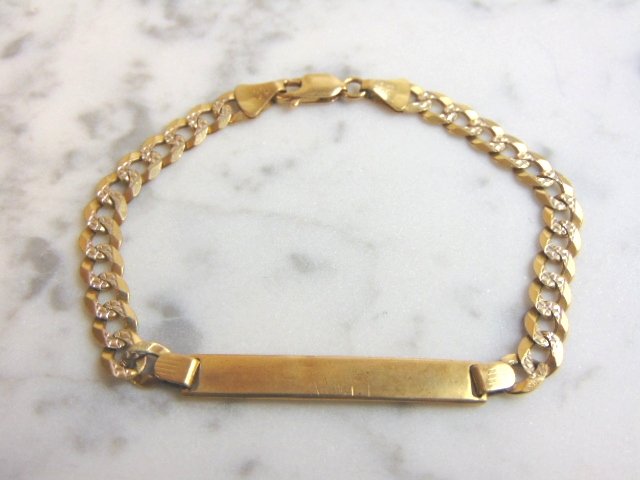 Vintage Estate 14K Yellow Gold ID Bracelet (1 of 2)
