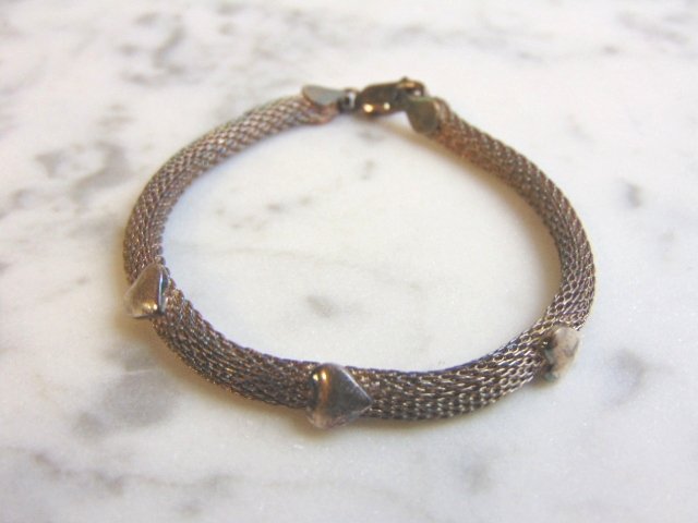 Women's Vintage Estate Sterling Silver Mesh Bracelet (1 of 3)