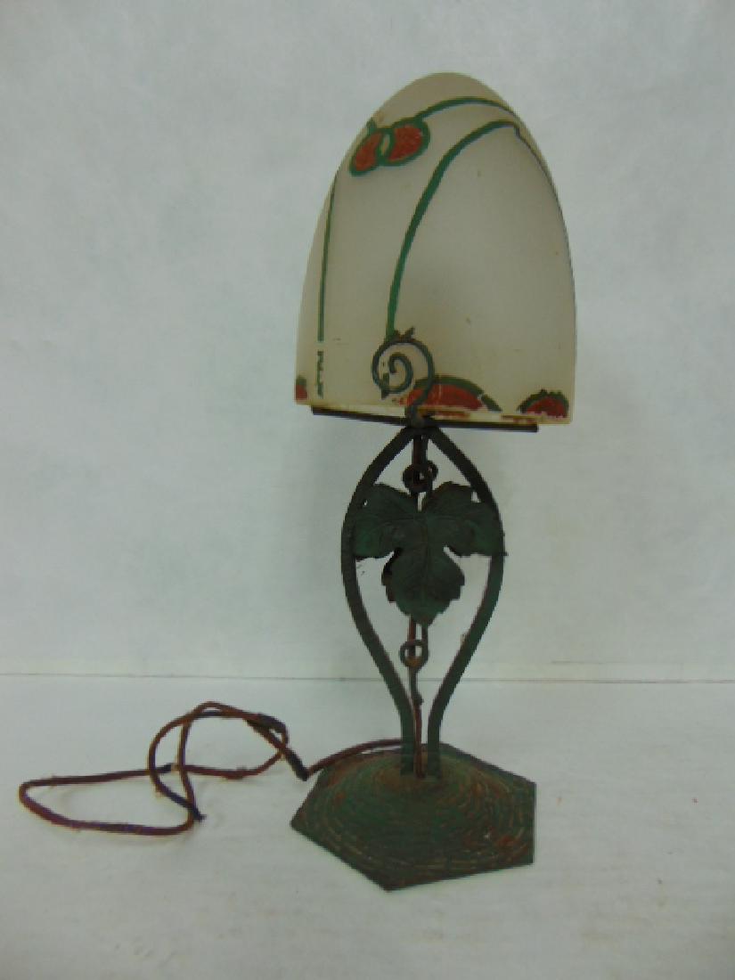 ANTIQUE FRENCH ART DECO MULLER FRERES STYLE LAMP (1 of 5)