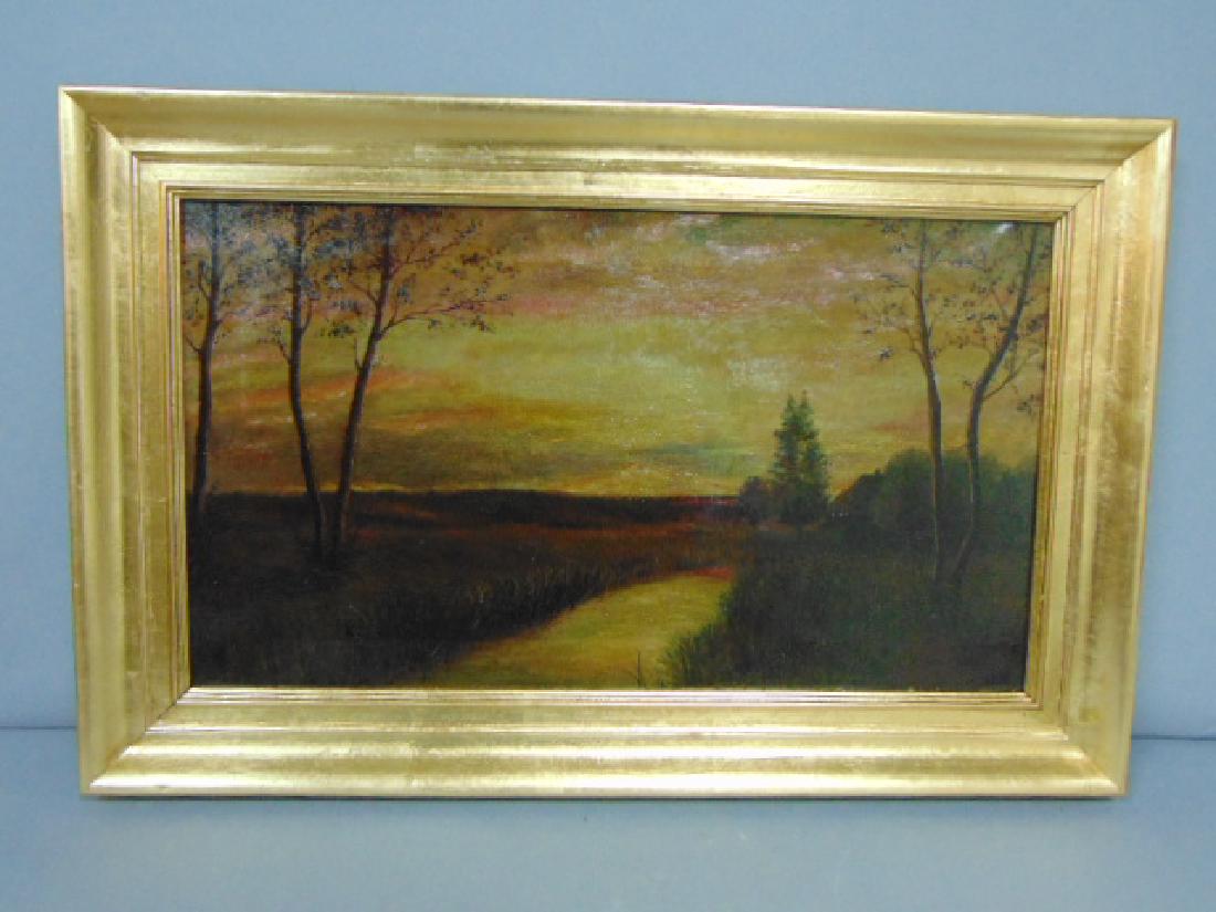 ANTIQUE AUTUMN LANDSCAPE OIL ON CANVAS PAINTING Apr 25, 2019 Manny