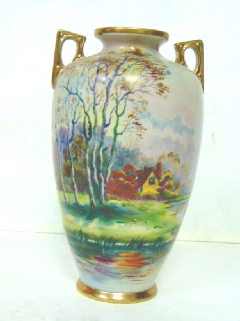EXQUISITE ANTIQUE HAND PAINTED NIPPON VASE JAPAN (1 of 7)