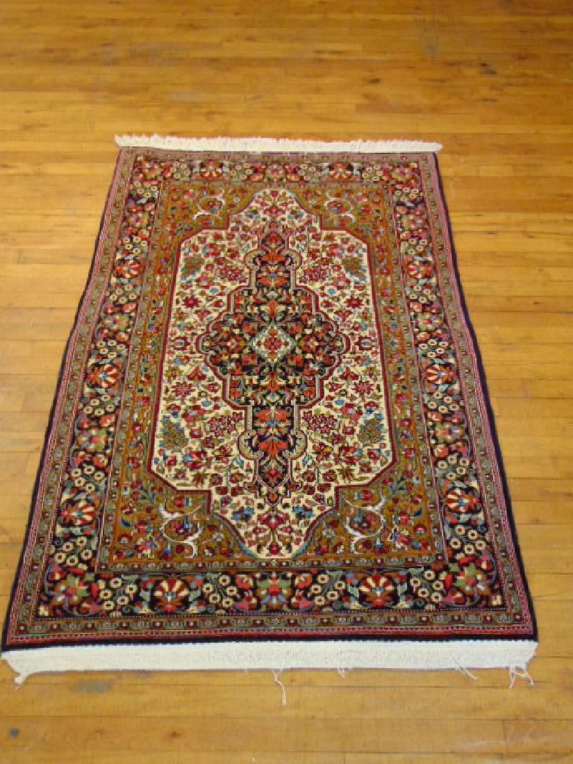 HANDMADE PERSIAN QUM AREA RUG 3 (1 of 6)