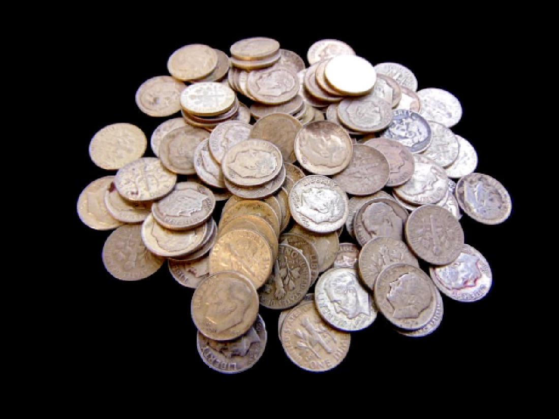 ESTATE FIND 100 SILVER ROOSEVELT DIMES (1 of 1)