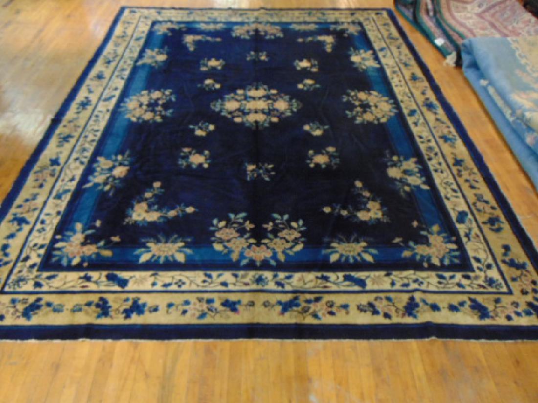 AUTHENTIC ANTIQUE CHINESE HANDMADE WOOL RUG (1 of 9)