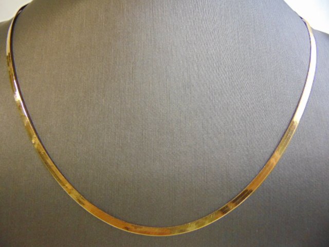 18k herringbone necklace