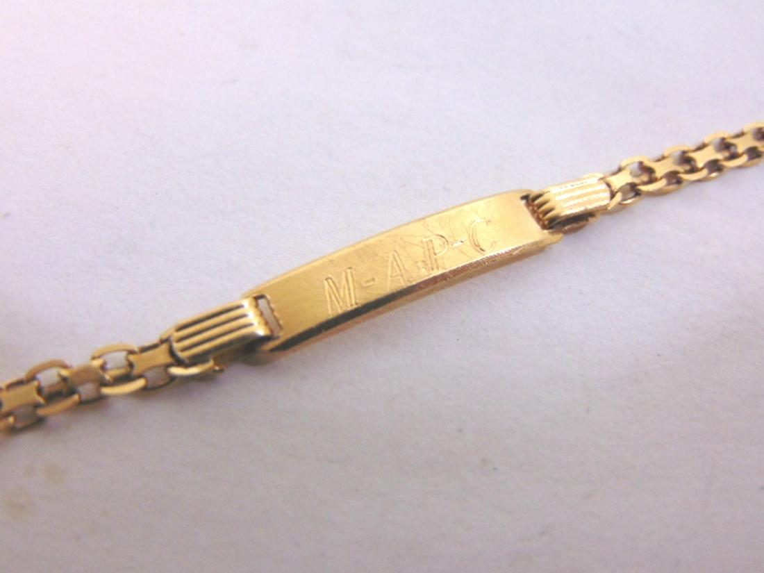 Vintage Estate 14K Yellow Gold Chain ID Bracelet (1 of 4)