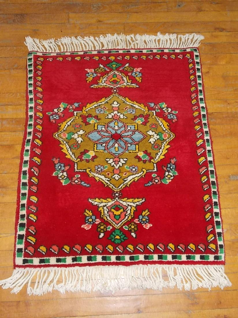ANTIQUE PERSIAN TABRIZ RUG 2.5 X 2.11 RED/MULTI (1 of 6)